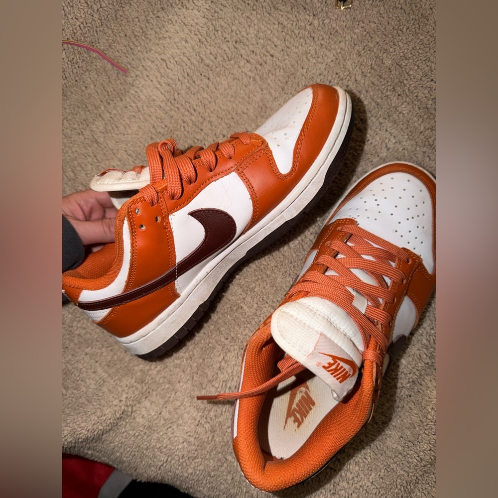 Nike Vibrant Orange and White Shoes
